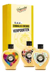 Artikelbild des Artikels “Geschenkset mit unseren 0,2 L Herzflaschen VERPOORTEN ORIGINAL Eierlikör 20 %vol in den Motiven LOVE, RAINBOW und WILDFLOWERS “