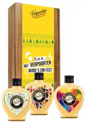 Artikelbild des Artikels “Geschenkset mit unseren 0,2 L Herzflaschen VERPOORTEN ORIGINAL Eierlikör 20 %vol in den Motiven LOVE, RAINBOW und WILDFLOWERS “
