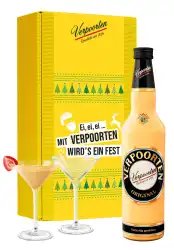 Artikelbild des Artikels “Geschenkset mit 0,7 L VERPOORTEN ORIGINAL Eierlikör 20 %vol und 2 Cocktailschalen “