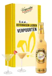Artikelbild des Artikels “Geschenkset mit 0,7 L VERPOORTEN ORIGINAL Eierlikör 20 %vol und 2 Cocktailschalen “