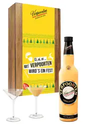 Artikelbild des Artikels “Geschenkset mit 0,7 L VERPOORTEN ORIGINAL Eierlikör 20 %vol und 2 Cocktailschalen “