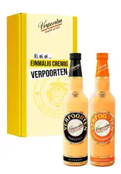 Artikelbild des Artikels “Geschenkset mit 0,7 L VERPOORTEN ORIGINAL Eierlikör 20 %vol & 0,7 L VERPOORTEN PFIRSICH-MARACUJA Eierlikör 17 %vol “