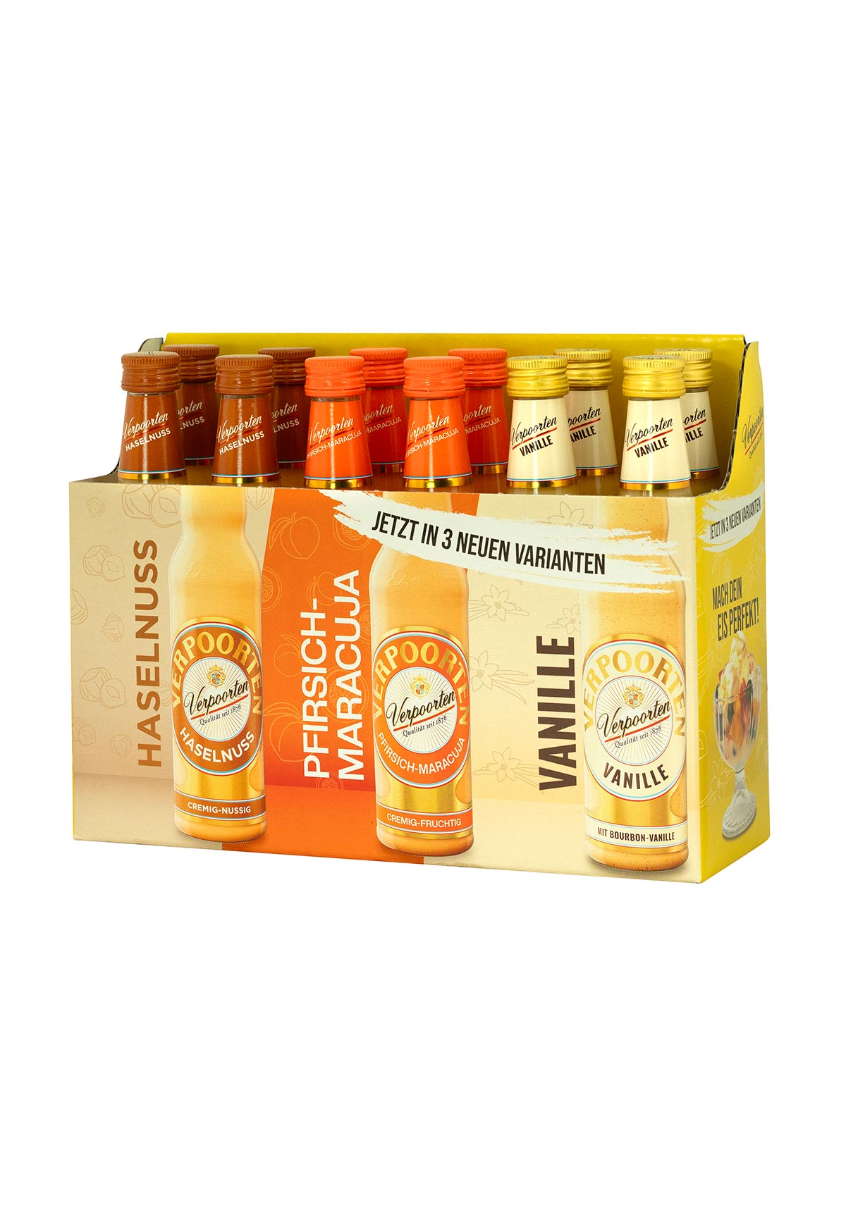  Artikelbild 1 des Artikels “VERPOORTEN 12er Mixkarton 17 %vol – drei Sorten Eierlikör, dreifacher Genuss “