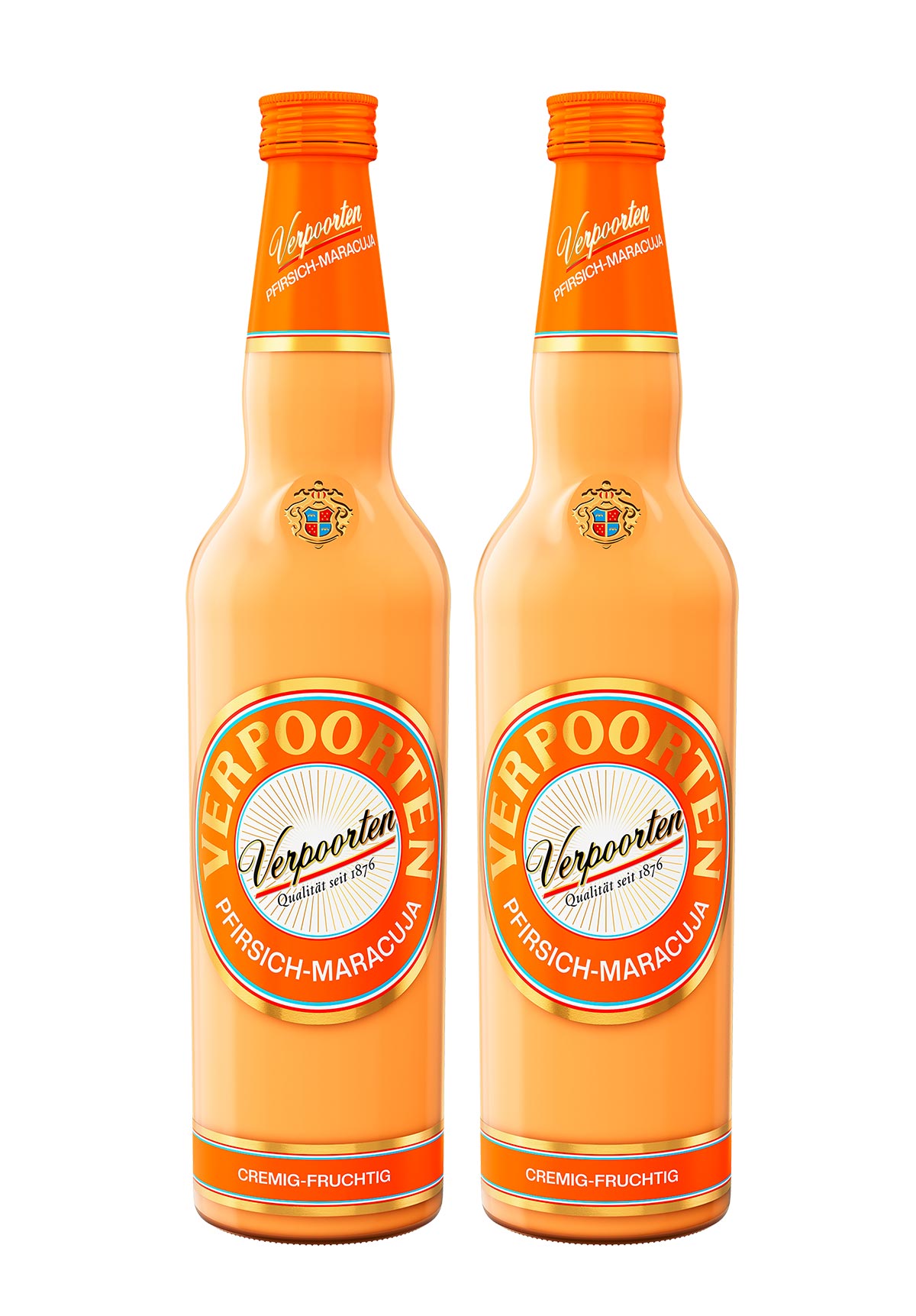  Artikelbild 1 des Artikels “2 x 0,7 L VERPOORTEN PFIRSICH-MARACUJA Eierlikör 17 %vol “