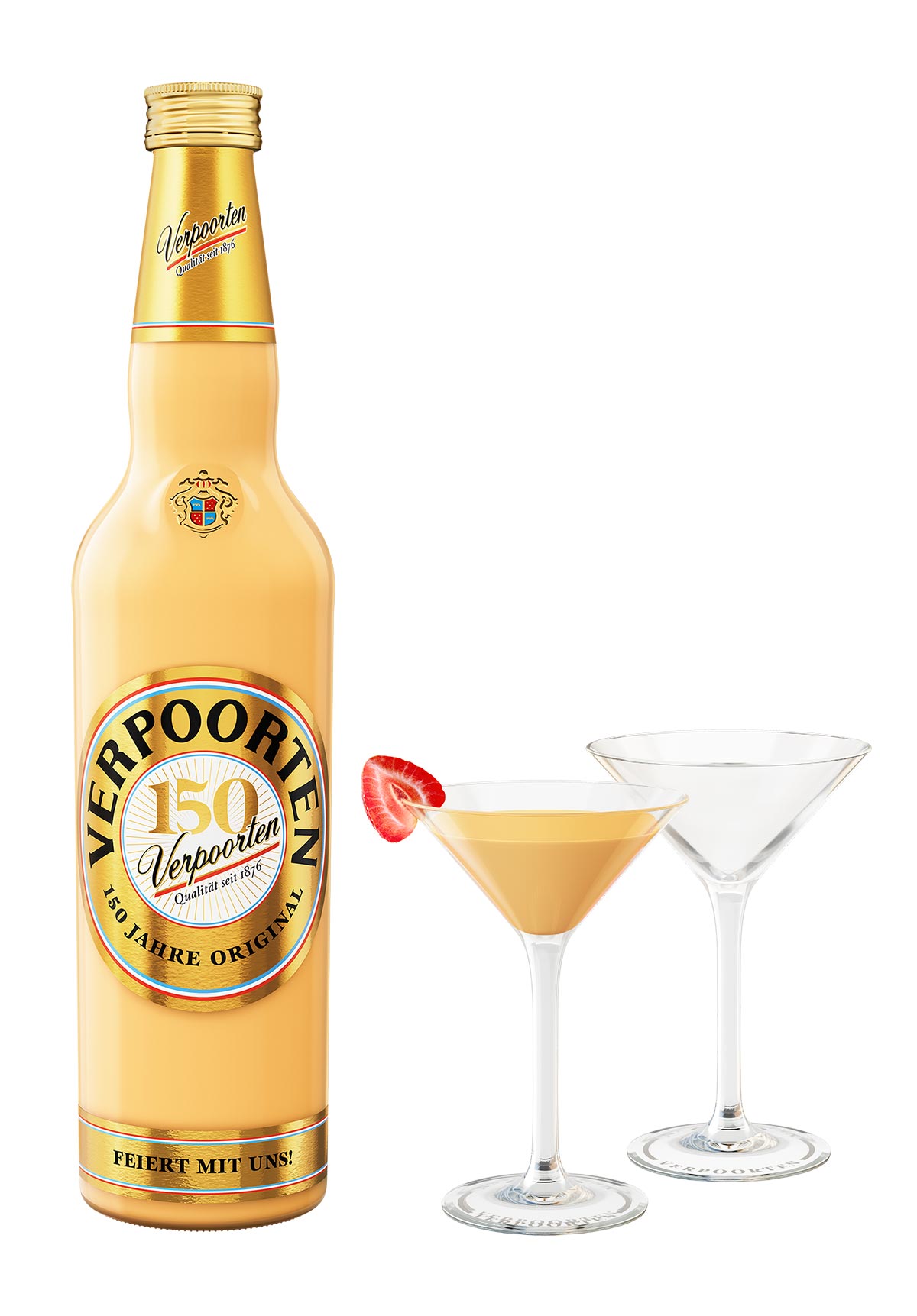  Artikelbild 1 des Artikels “Bundle mit 0,7 L VERPOORTEN ORIGINAL Eierlikör 20 %vol und 2 Cocktailschalen “