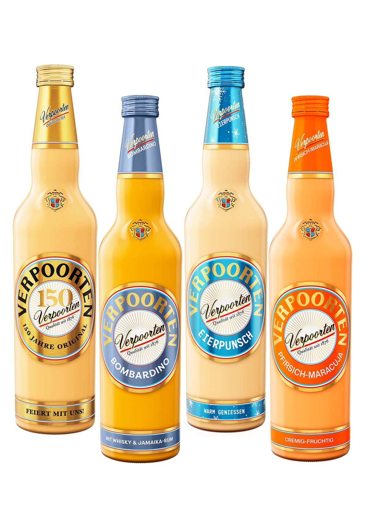  Artikelbild 1 des Artikels “Genusspaket 4 Sorten 0,7 L: VERPOORTEN ORIGINAL 20 %vol, BOMBARDINO 17 %vol, EIERPUNSCH 11 %vol, PFIRSICH-MARACUJA 17 %vol “