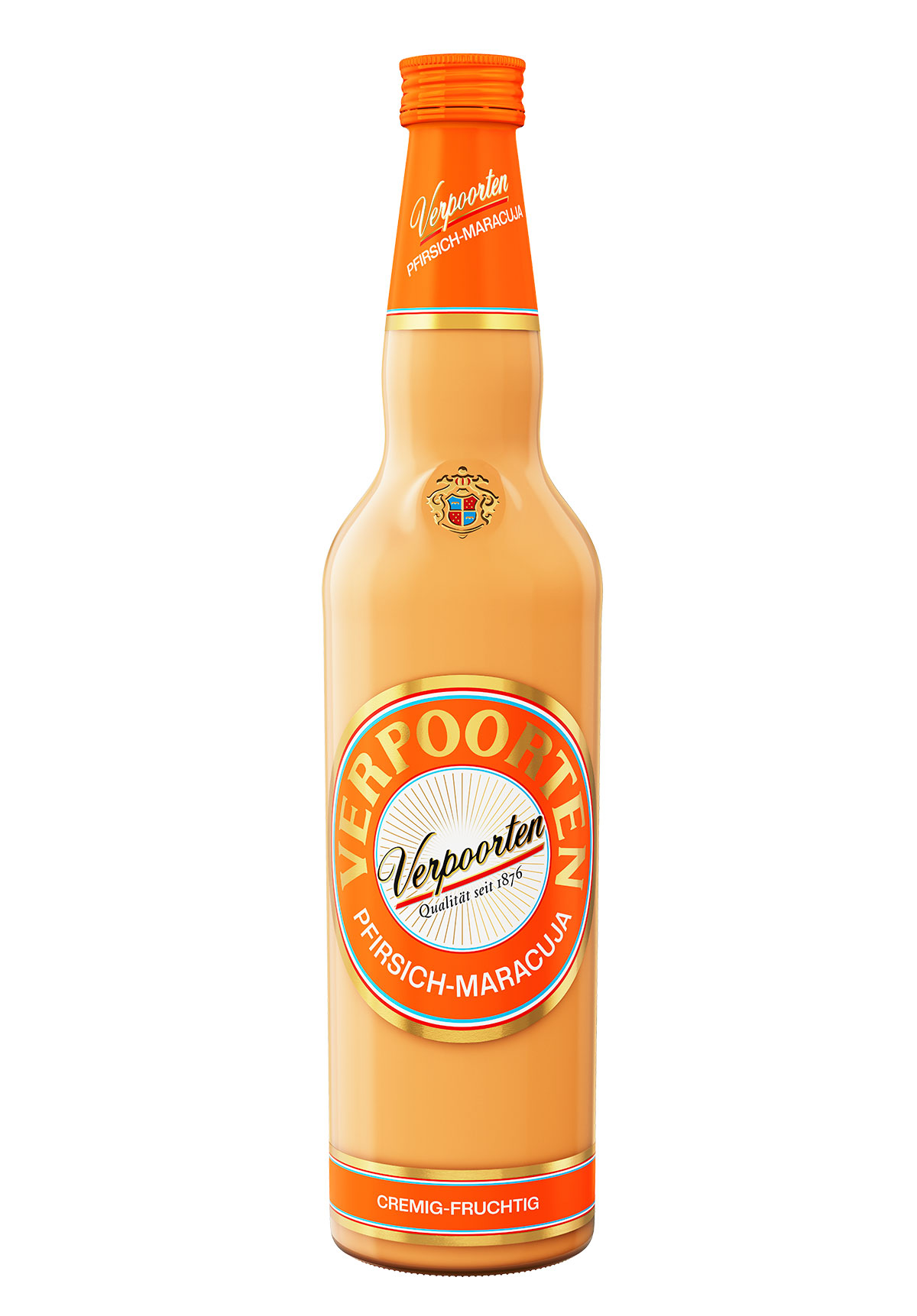  Artikelbild 2 des Artikels “Geschenkset mit einer 0,7 L Flasche VERPOORTEN PFIRSICH-MARACUJA Eierlikör 17 %vol und 4 VERPOORTEN 